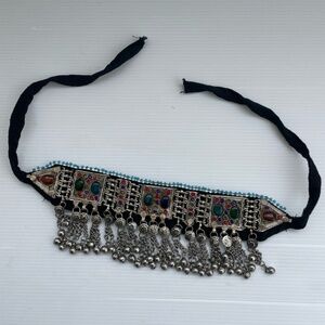 Cool Bohemian morrocan Choker Necklace w/ Multi-color stones